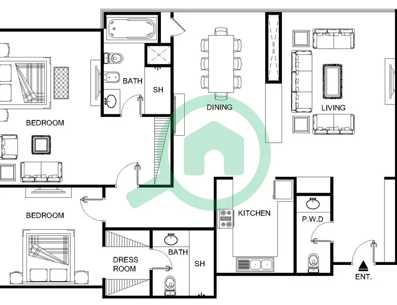 2-BR Apartment in Ocean Terrace