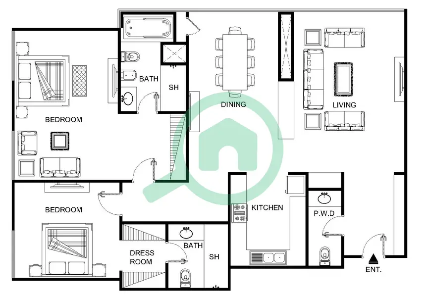 2-BR Apartment in Ocean Terrace